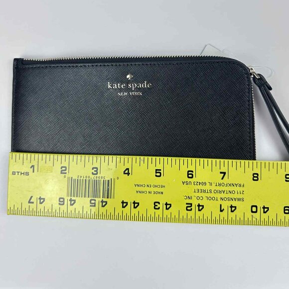 Kate Spade Lucy Medium Zip Wristlet – Saffiano Leather Black - Picture 5 of 6